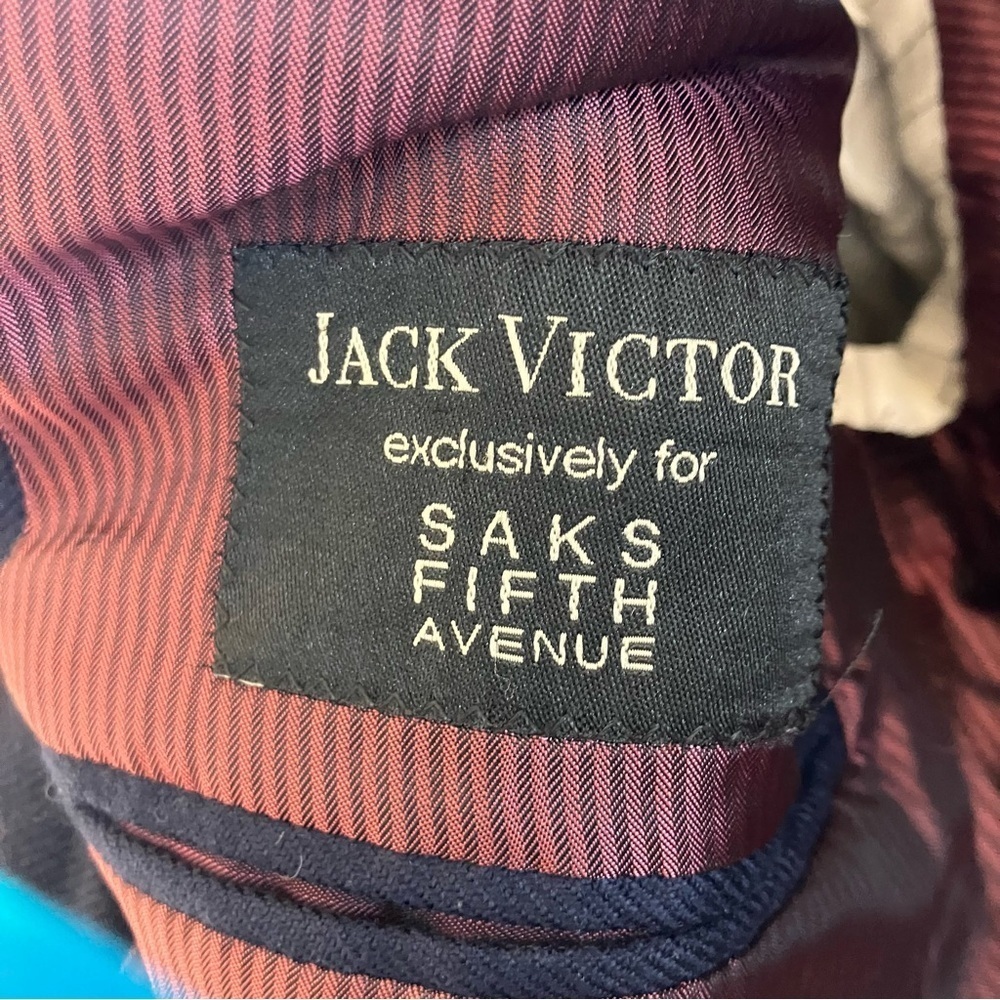Jack Victor Saks Fifth Ave Men’s Navy 100% Worsted Cashmere Jacket Coat (40S) - Picture 7 of 10